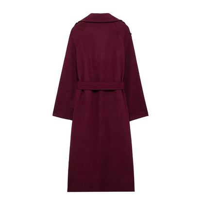 Velvet Rouge Classic Trench Coat